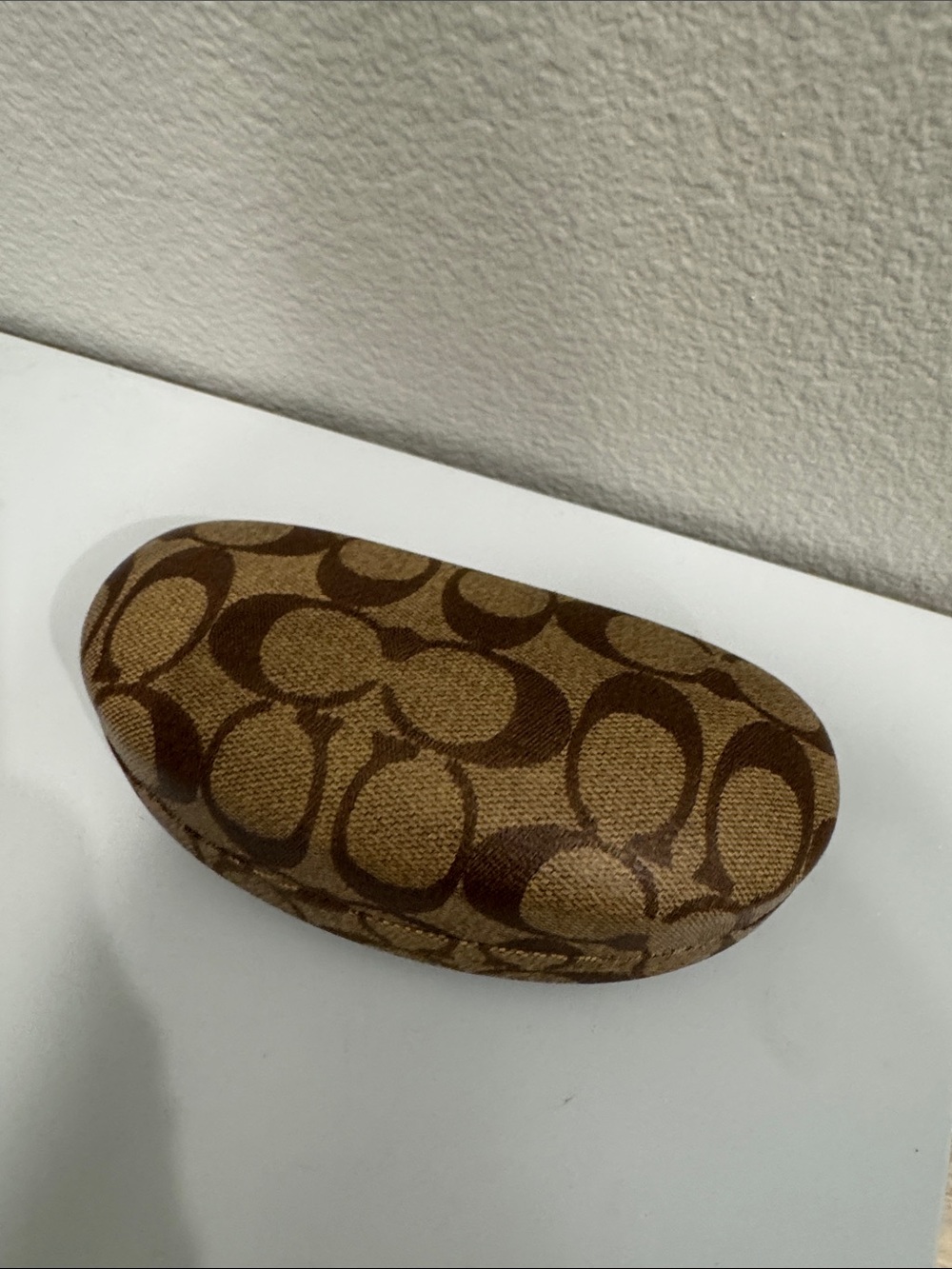 Coach Brown Signature Pattern Sunglasses Case - Picture 3 of 3